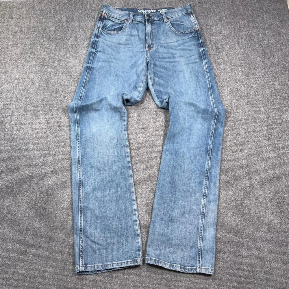 Wrangler Retro Relaxed Boot Jeans Mens 32x36 Blue Denim Cowboy Rodeo Western